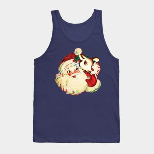 Glitter Santa and Rudolph Tank Top